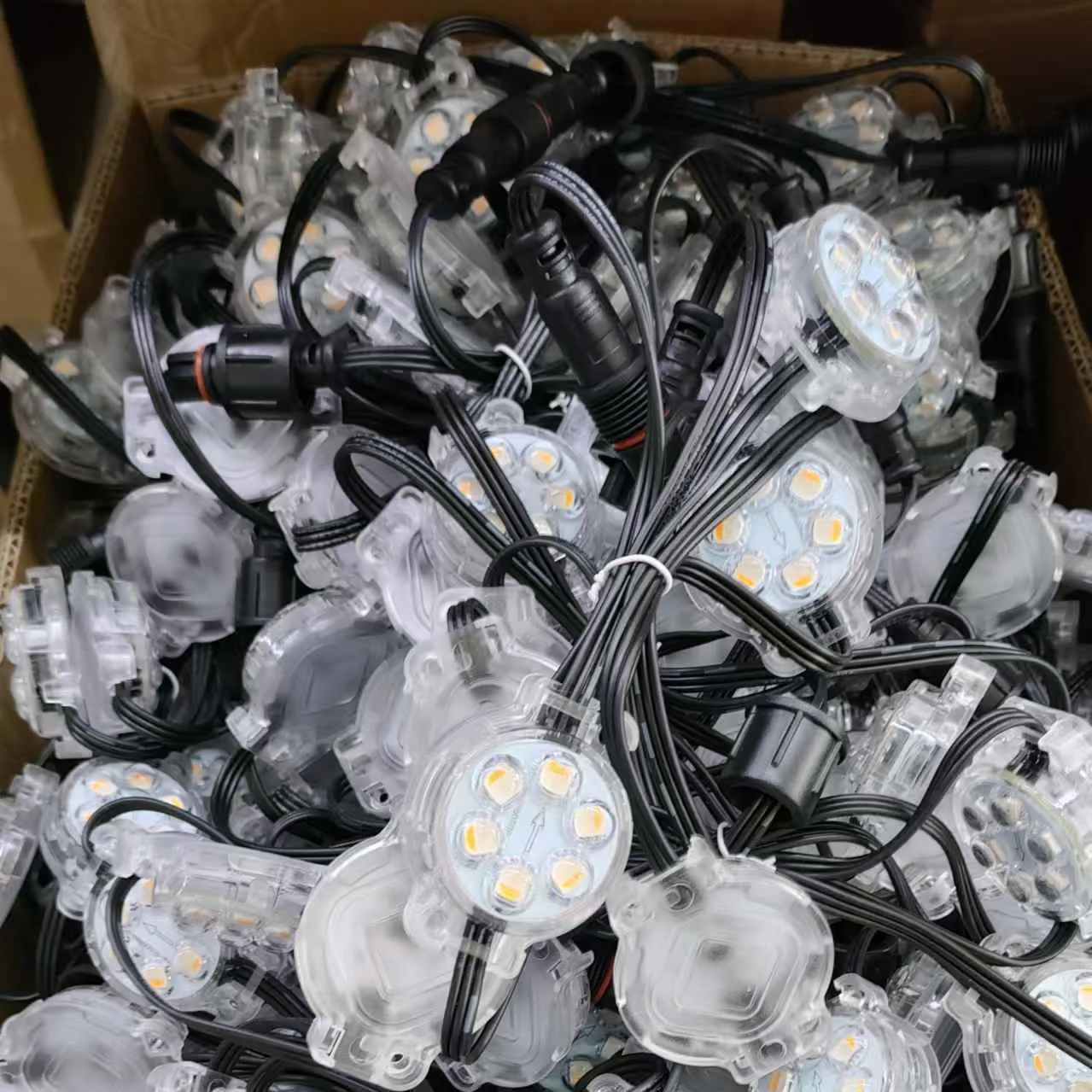 24V RGBW RGBWW Led Pixel Point Light 40mm 12v IP68 Outdoor Permanent Christmas Holiday Track Lighting