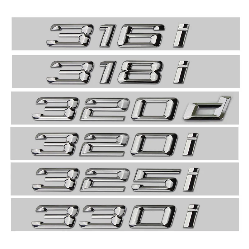 3D ABS Car Letters Trunk Badge 316i 318i 320i 325i Jamaica