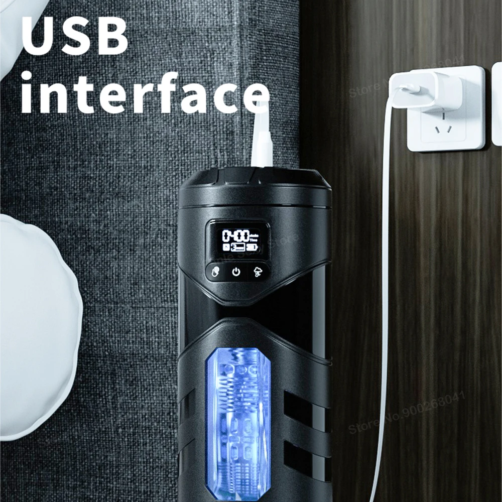 Male Masturbator and Cup Automatic Heated Sucking Pocket Pussy Adult Sex Toy for Men