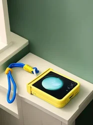 Luxury Korean Solid Color Portable Rope Bracelet Chain Case - Premium Protective Cover for Galaxy Z Flip 7 (YELLOW)