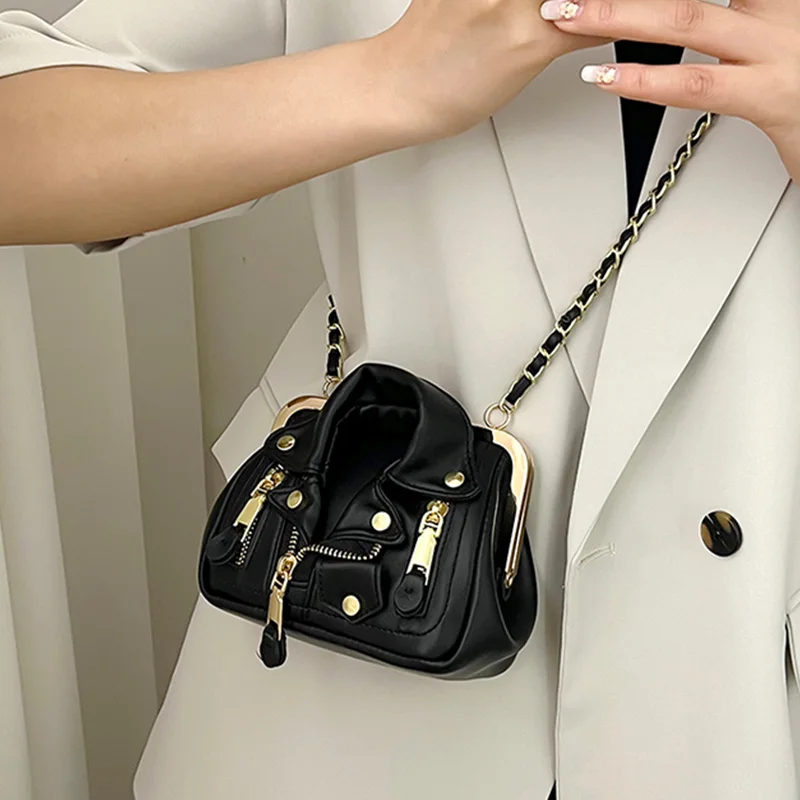 

Fashion Jacket Design Crossbody Bag Rivet Clothes Shape Women Handbag Purse Brand Designer Lady Shoulder Bags Luxury Women's Bag