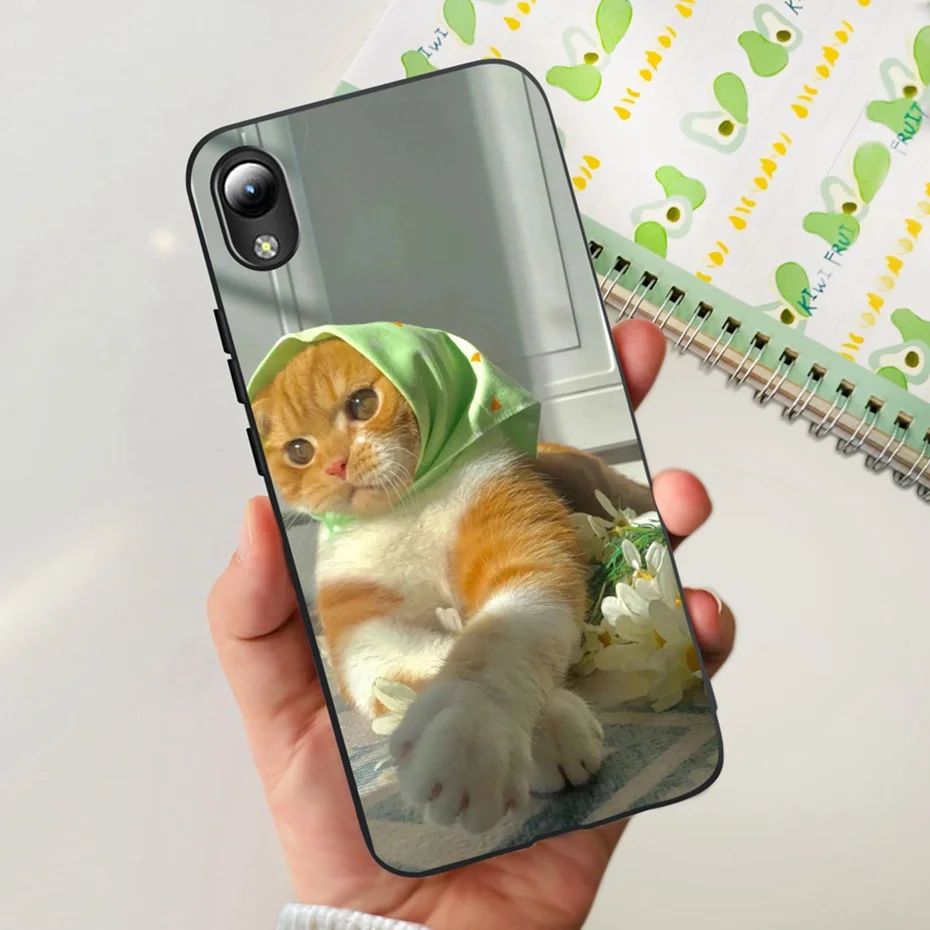 Lovely Printing Black Silicon Soft Back Cover Phone Case