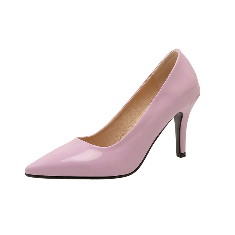 Kolnoo Large Size New Hot Sale Ladies 8cm High Heels Pumps Slip-on Office Dress Shoes Pointy Evening Party Fashion Court Shoes