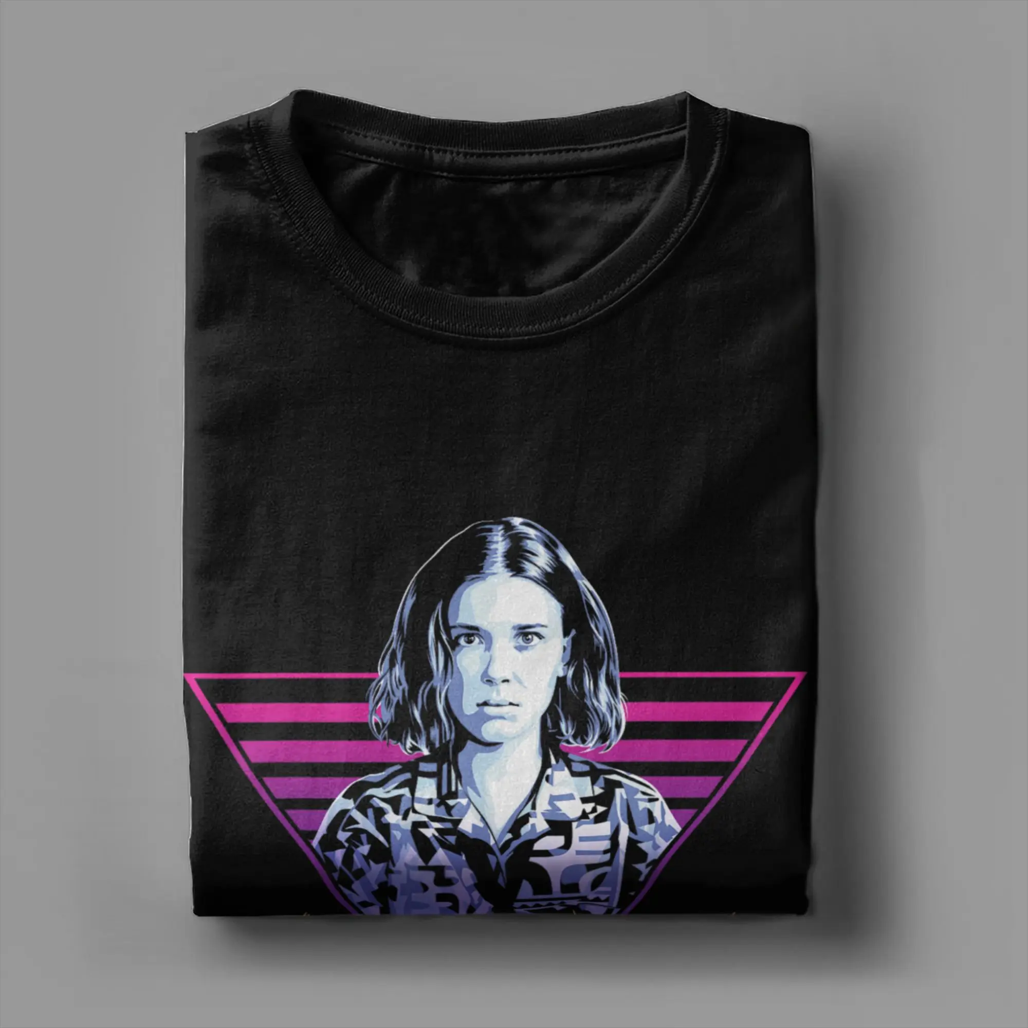 Neuartige Horror-TV-Serie S-Stranger in A World Be an Eleven T-Shirts Herren Rundhals-T-Shirts aus reiner Baumwolle Ankunftskleidung