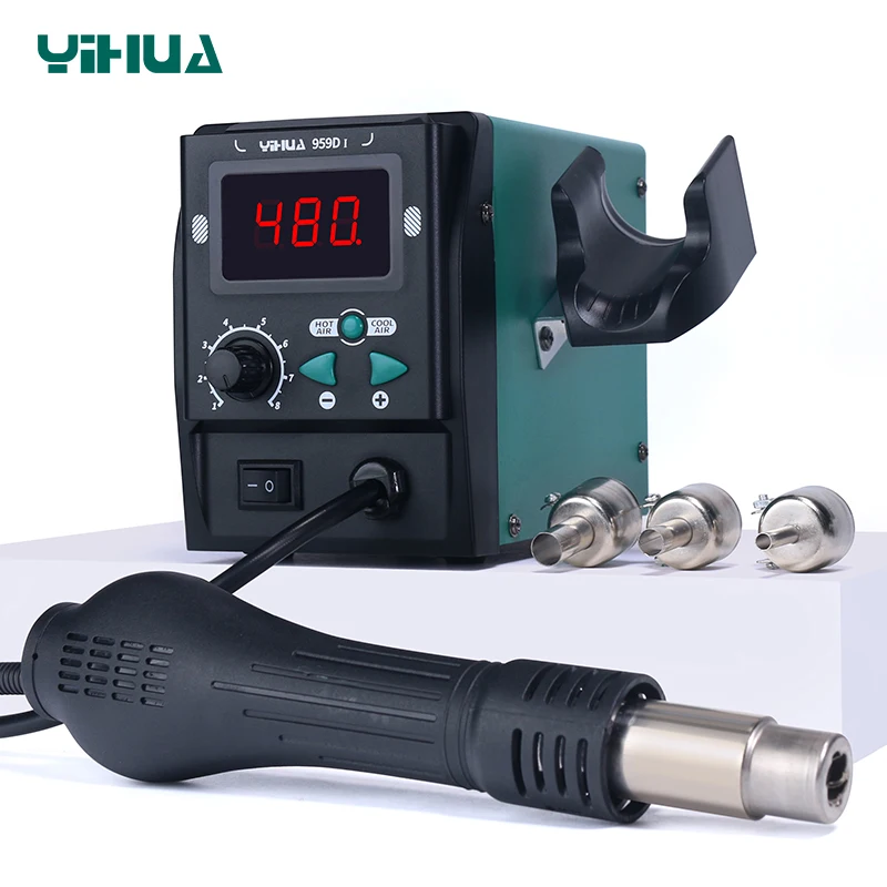 YIHUA 959D-II station de soudage à air chaud pour soudure et dessoudage