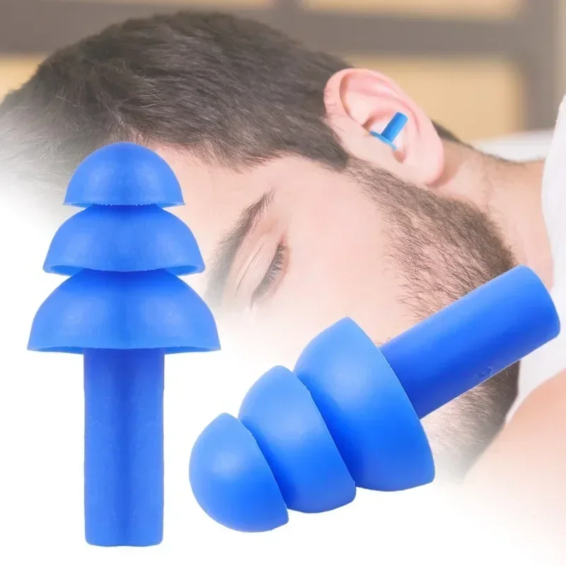 Soft Silicone Earplugs Waterproof Swimming Ear Plugs Reusable Noise Reduction Sleeping Ear Plugs Hearing Protector with Box 2023 2