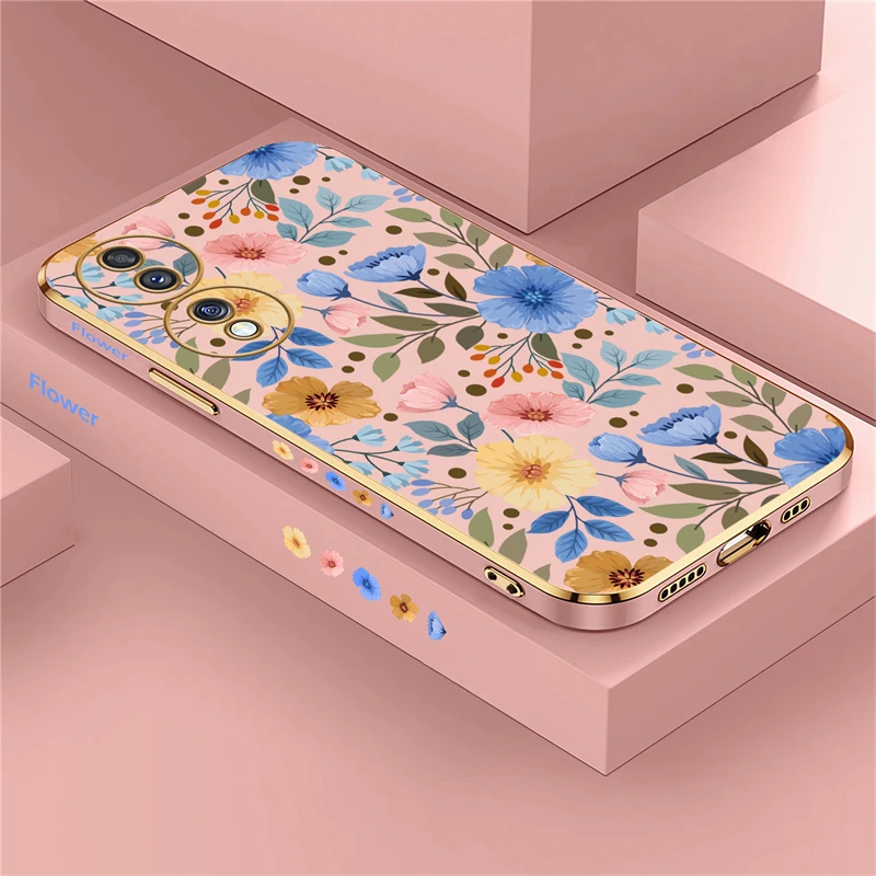 Floral Silicone Soft Pattern Phone Case Cover