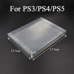 Clear Transparent Game Cartridge Box Case - Durable Plastic PET Protector - 5PCS (For PS3 PS4 PS5)