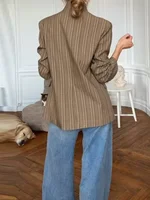 Nouvelle Robe Courte Femme Chic à Col en V, Patchwork et Volants, Manches Longues Bouffantes, Coupe Slim, Boutonnage Simple 6
