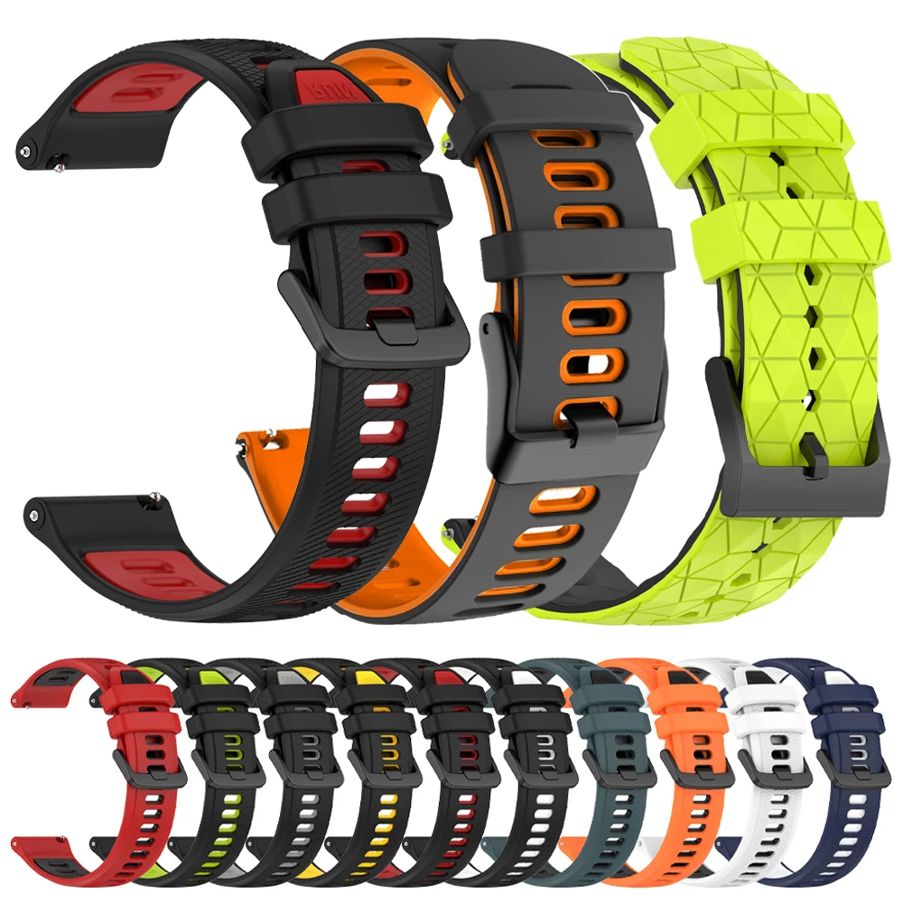Two-Tone Silicone Strap 20mm - Premium Replacement Watchband Bracelet