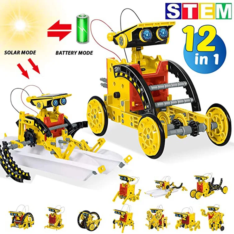 Solar Toy Robot Kits solar robot kit 12In1 Science Technology Novel Toy Diy Electric Building Free Solar Energy Educational Toys for Kids