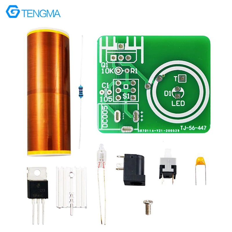Pilipane Kit Bobina Di Tesla Fai Da Te DC12V - Mini Esperimento Scientifico Con Trasmissione Wireless