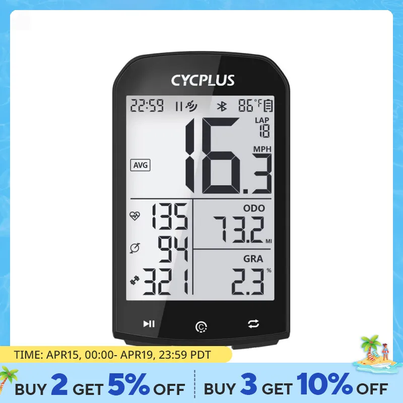 GPS Bike Computer Wireless CYCPLUS M1 Waterproof Speedometer Odometer ANT+ Bluetooth5.0 Cycling Bicycle Accessories