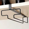 Iron Ambry Cup Holder Without Perforation Upside Down Waterlogging Glass Cup Holder Hanging Wine Cup Storage Kitchen Organizer 5
