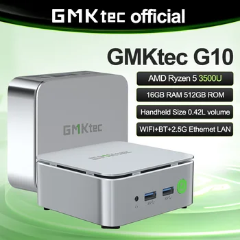 GMKtec NucBox G10 Mini Pc  AMD Ryzen™ 5 3500U 2*DDR4 SO-DIMM 16GB/32GB RAM 512GB/1TB ROM Wifi 5 BT 5.0 1