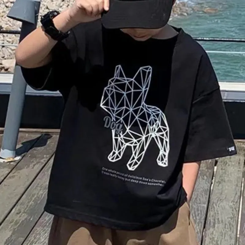 Boys' Summer Short Sleeve T-shirt New Small and Medium Children's Round Neck Top Children's Casual Versatile Half Sleeve Fashion