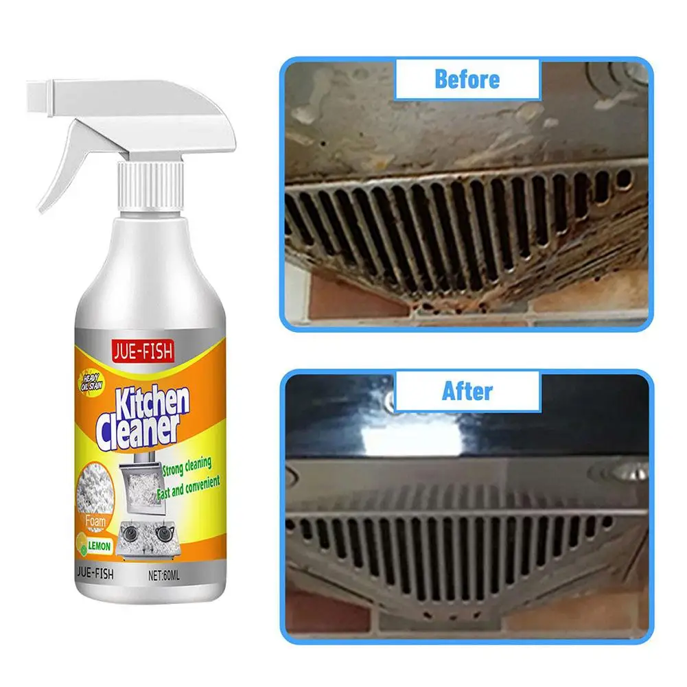 Kitchen Oil Cleaner Bubble Spray Remover Grease Foam Multipurpose Kitchen Grills Foam Washing Kitchenware Degreaser Cleaning