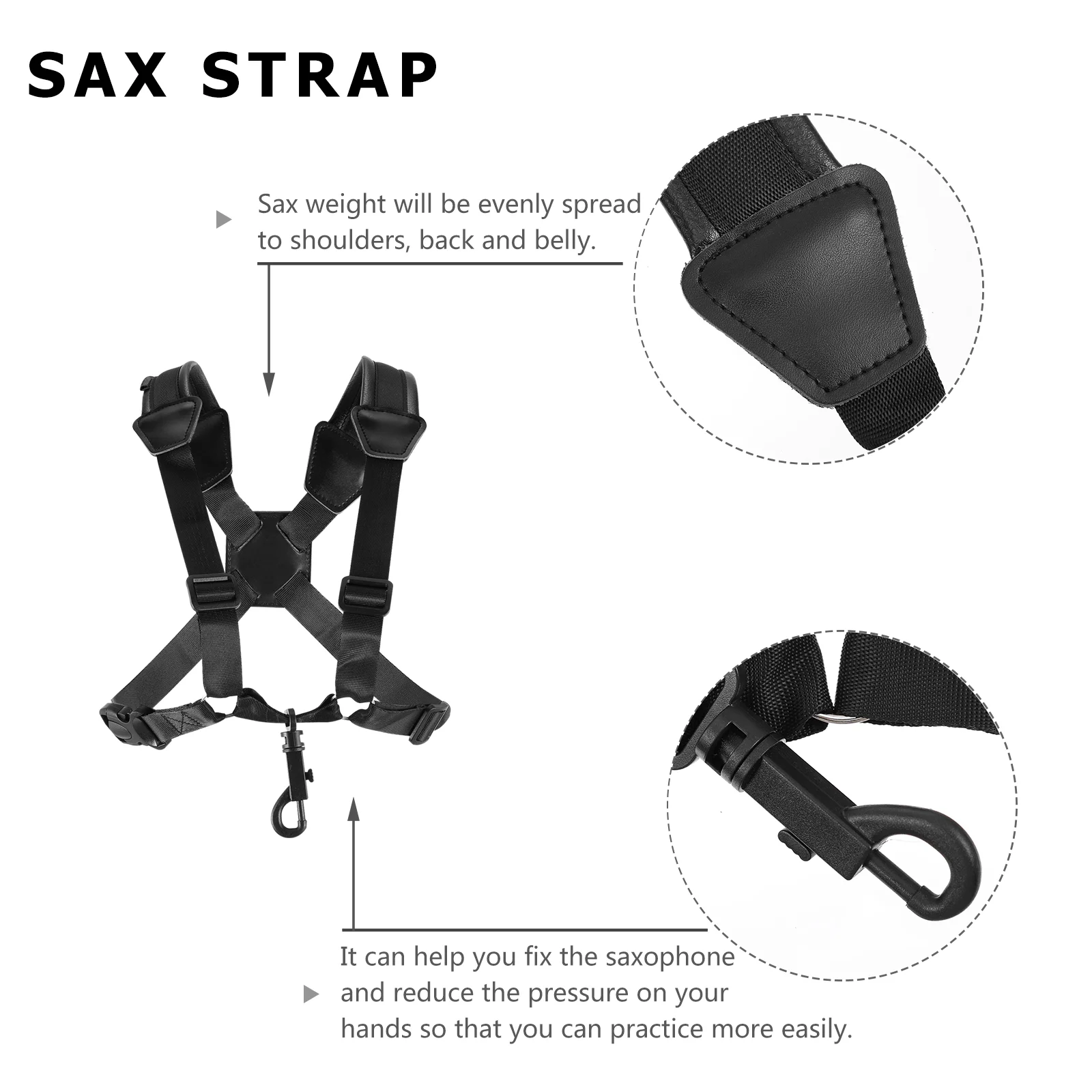 

Saxophone Shoulders Strap Tenor Saxophone Strap Instrument Accessory