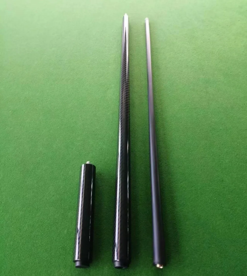 High Quality 3K Carbon Fiber Pool Cue 12.4mm Play Billiard Pool Cue 147cm With 18cm Carbon Extension Customizable