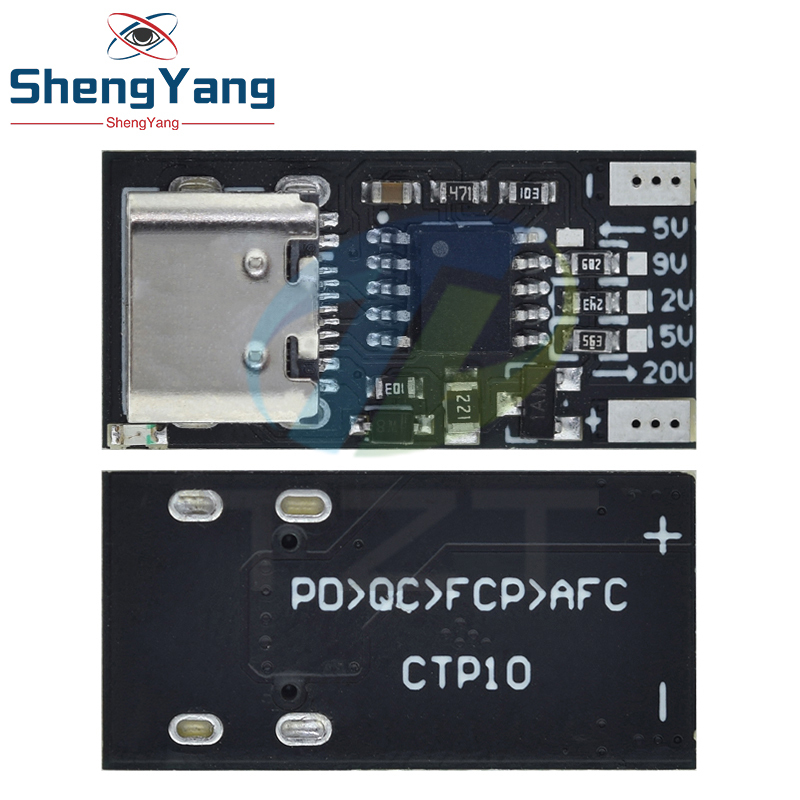 Type-C PD2.0 PD3.0 9V 12V 15V 20V Fast Charge Trigger Polling Detector USB Boost Power Supply Change Module Charger Board Tools