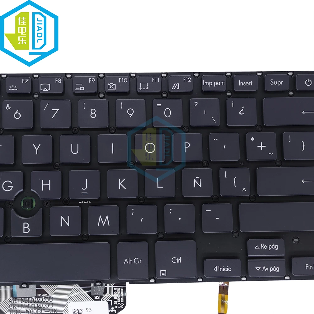 Teclado Latino Retroiluminado para Laptop Teclados Trackpoint Teclado Espanhol Apto Asus Suptbook p2 P2451 P2451fa P2451fb la 0knx02620la00 - Imagem 5