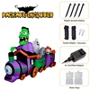8FT Long Halloween Inflatable Train Ghost Pumkin with LED Light Blow Up Yard Decoration for Holiday Party Outdoor Garden Lawn 4
