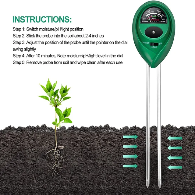 Talaj Ph-Mérő Nedvességérzékelő A Beltéri Kültéri Növényekhez - Image 3