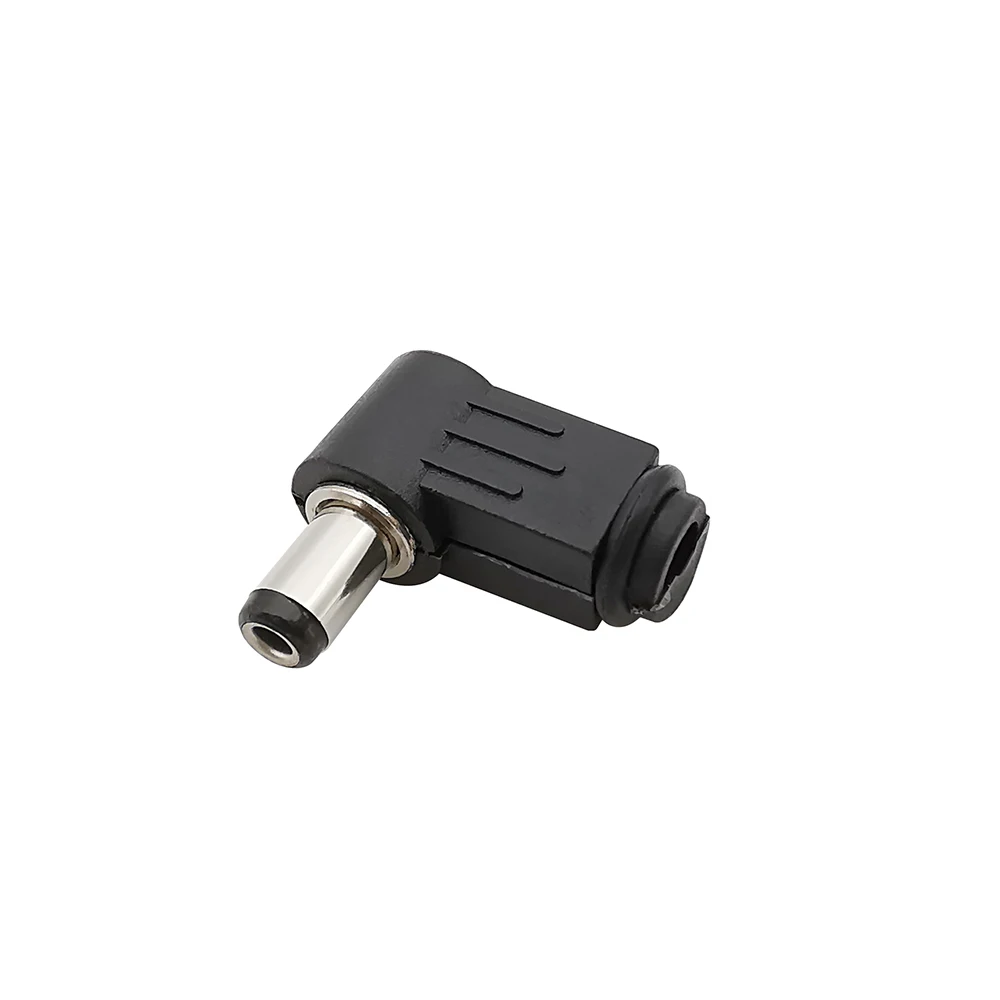 DC Power Male Plug Welding Connector 90 Degree Right Angle 1/2/5Pcs 2.5x0.7 3.5x1.1 3.5x1.35 4.0x1.7 4.8x1.7 5.5x2.1 5.5x2.5 mm