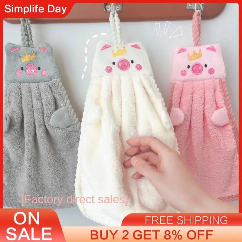 Hand Towels Kitchen Bathroom Hand Towel Ball With Hanging Loops Quick Dry Soft Absorbent Microfiber Towels Kitchen Accessories 1
