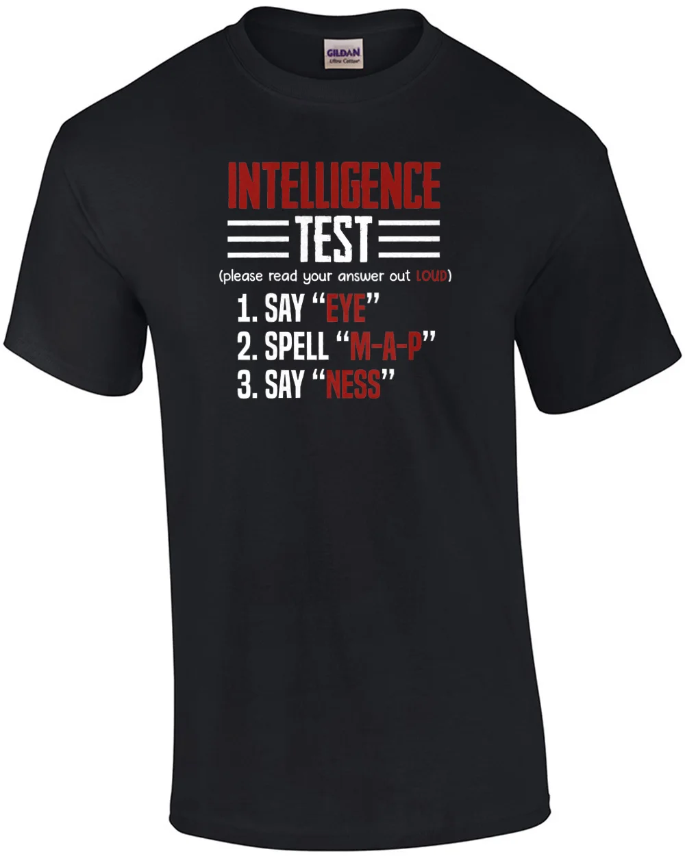 Test Di Intelligenza-Occhio M-A-P Ness-T-Shirt Divertente
