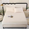 1Pc Faux Fur Velvet Fitted Sheet Soft Plush Bedcover Mattress Cover With All-around Elastic Rubber Band Bed Sheet Warm Bedsheets 1
