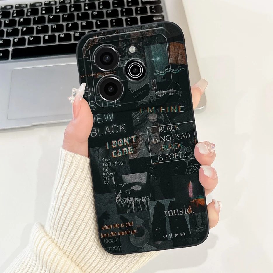Cute Fashion Painted Soft TPU Phone Case - 6.78'' Cover with Bumper Protection