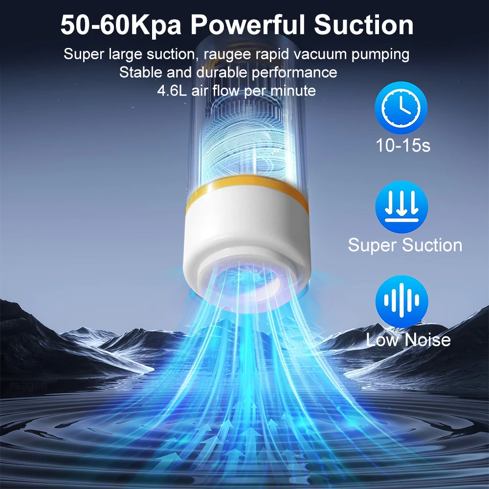 Mini Vacuum Sealer Pump Electric Air Pump Rechargeable Food Vacuum Packer with Food Vacuum Sealer Bags Food Fresh Packaging Bag 3