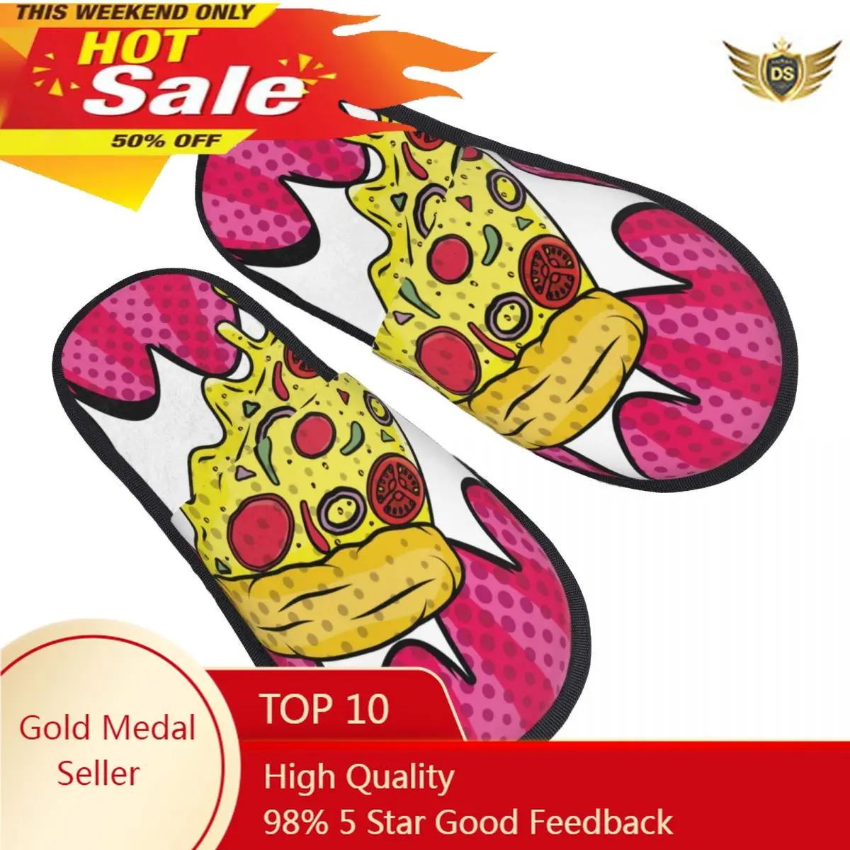 

Winter Slipper Woman Man Fashion Fluffy Warm Slippers Italian Pizza Pop Art House Slippers Funny Shoes