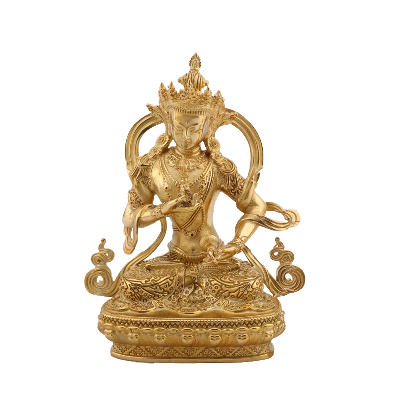 Vajrasattva Buddha statue pure copper 2-inch 3-inch copper gilding Tibet home living room car carrying mini ornaments. 5