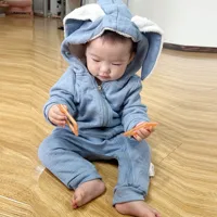 New Winter Warm Baby Rompers Cute Cartoon Rabbit Infant Girl Boy Jumpers Kids Baby Outfits Clothes 2