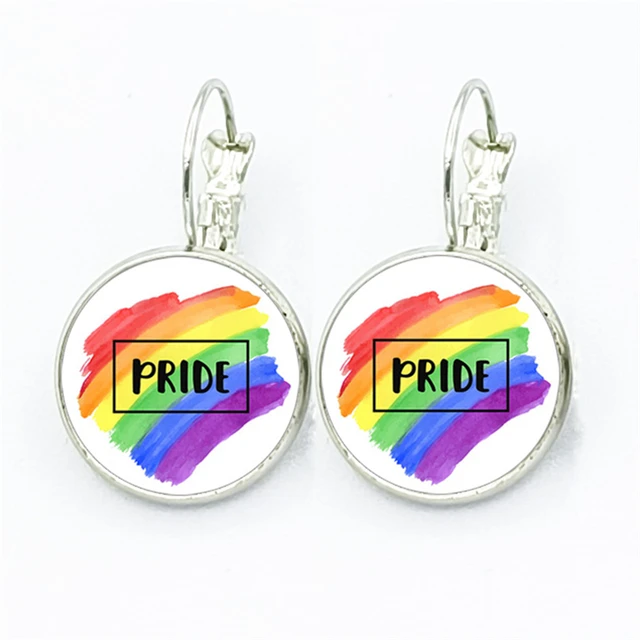 LGBT Pride Earrings - Silver Double Venus Symbol Dangle Earrings, Lesbian Pride Jewelry Gift