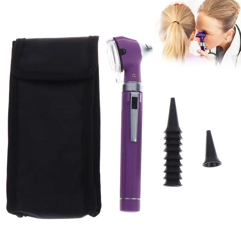 (.) Set Professionale di Otoscopio Diagnostico, Kit per la Cura delle Orecchie a Casa, Endoscopio LED Portatile per Orecchio, Pulitore Auricolare - immagine 2