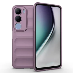 Enhanced Shockproof Rubber Silicone Protective Bumper Case for Vivo Y29 and Y19s (6.68 inch) (Purple)
