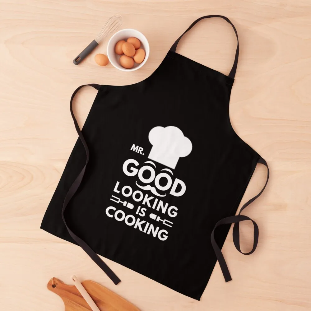

Gift for men who love to grill, barbeque and smoke meat / mister good looking is cooking Apron christmas Kitchen Utensils Apron