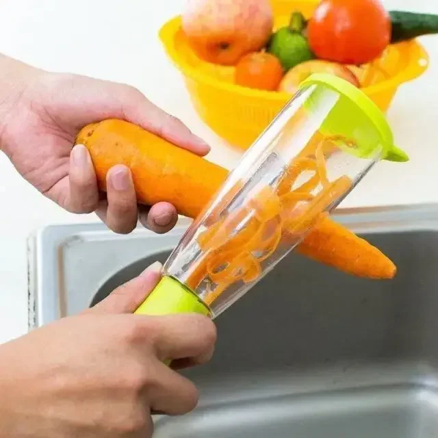 Vegetable Peeler with Container Potato Carrot Apple Shredders Kitchen Fruits Peeler Stainless Steel Slicer Peeling Knife Gadgets
