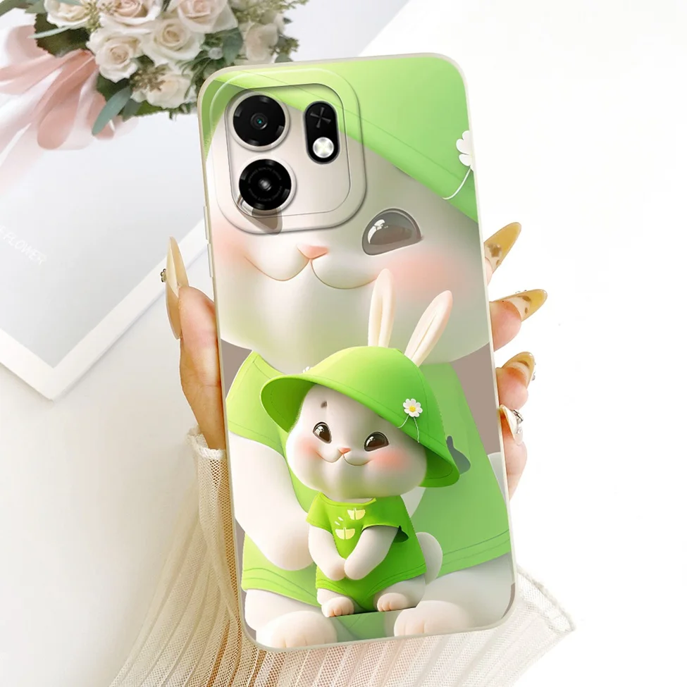 Silicone Cute Cartoon Luxury Flowers Painted Case Cover