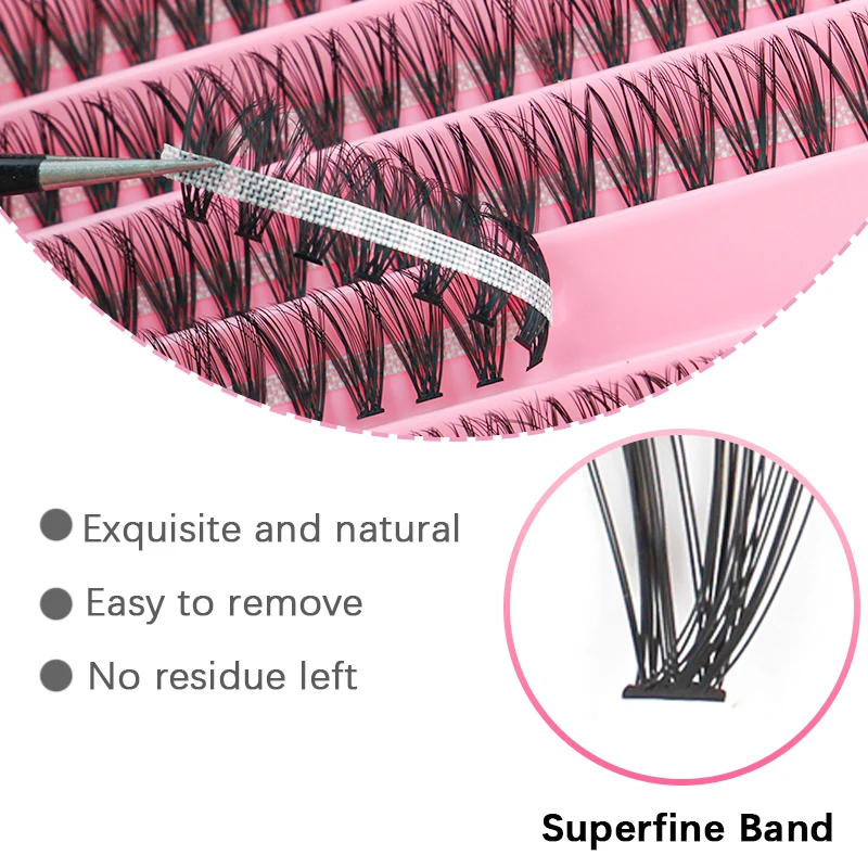 Natural Mink Eyelashes 3D Volume Eyelash Extensions Black Individual Lashes