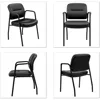 Waiting Room Office Reception Chairs Executive Leather Guest Chairs with Armrest Ergonomic Upholstered Lumbar Support Sid Chairs 4