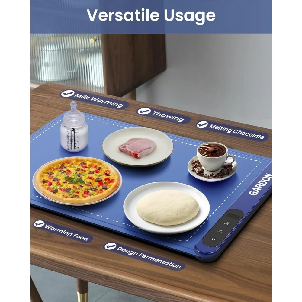 Electric Warming Tray, Upgraded Graphene Adjustable Food Warmer, 6 Temperature Settings, Silicone Food Warming Mat 4
