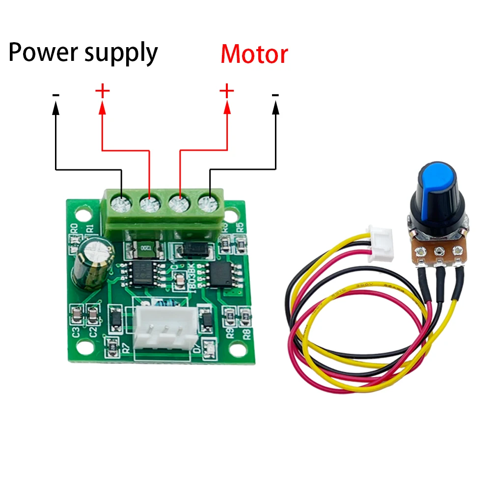 PWM 모터 속도 컨트롤러 자동 DC 모터 레귤레이터 제어 모듈 저전압 DC 1.8V  15V 2A
