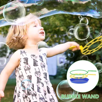 Bubble Machine Blowing Bubble Tool Outdoor Fun Soap Bubbles Concentrate Stick Blowing Bubble Tray Kids Interactive Toys Kits 3