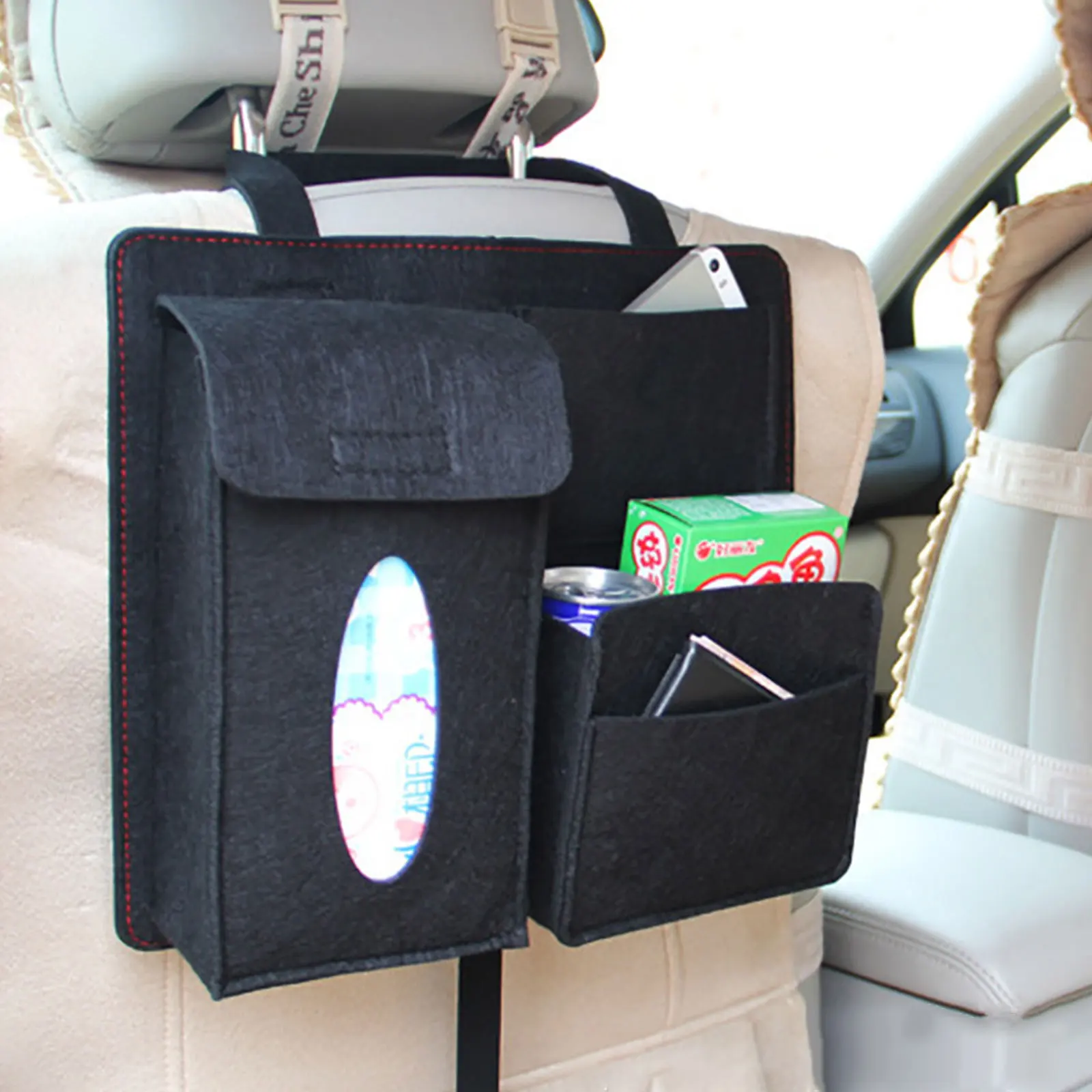 Storage Travel Hanger Car Organizer Multi Creative Car Storage Hanging Bag Back Seat Back Bag for Auto Capacity Pouch  Container black car back seats organizer storage bag car hanging bag multi pocket auto car storage tissue box car styling seat back pocket