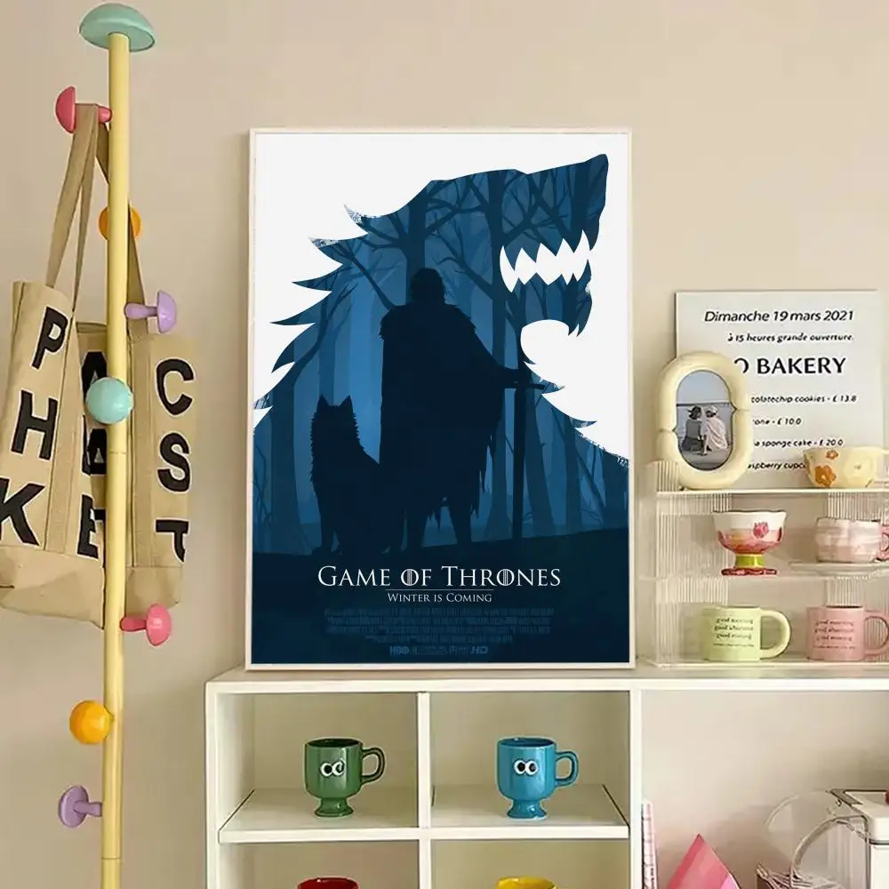 Affiche en toile HD pour TV G-Game O-Of T-Thrones, 1 pièce, affiche murale, Art intérieur, couloir, décoration de la maison, cadeaux de vacances