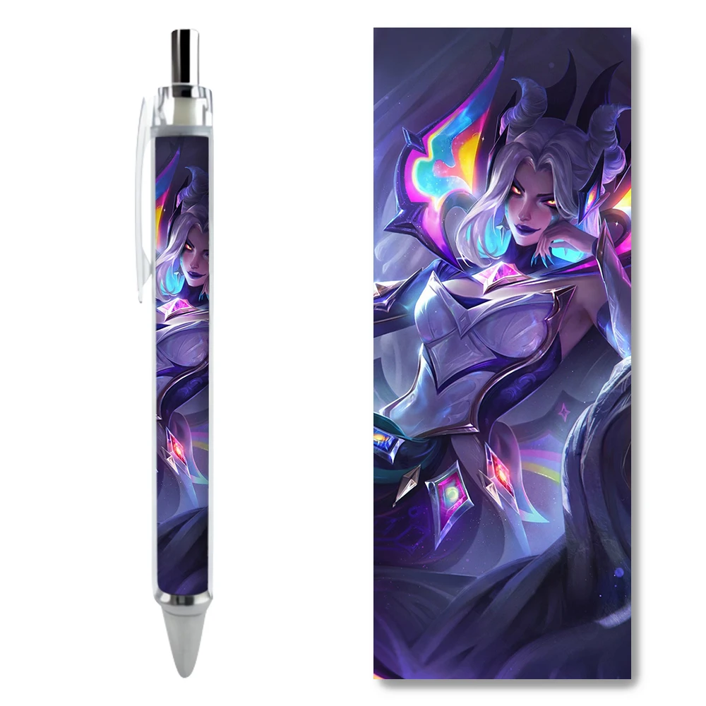 2/4Pcs The Fallen Mortana Gel Pens Hd Moba Game Lol Modello Personalizzabile Caneta Cancelleria Scrittura Materiale Scolastico Regali Per Bambini